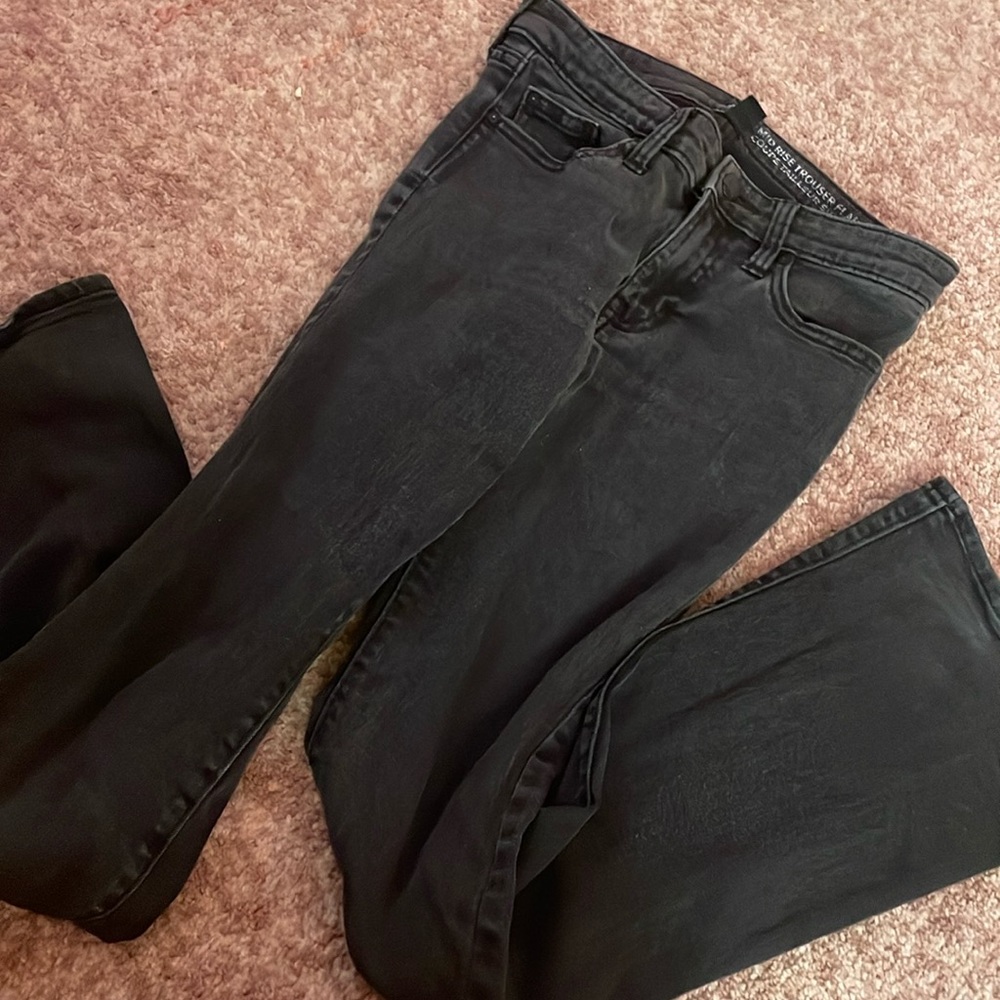 Black boot cut mid rise jeans